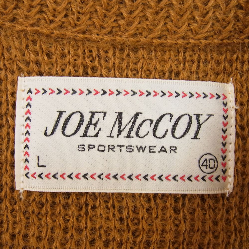 The REAL McCOY'S ザリアルマッコイズ MC19103 JOE McCOY ジョーマッコイ JM MOHAIR CARDIGAN モヘア カーディガン ブラウン系 L【美品】【中古】