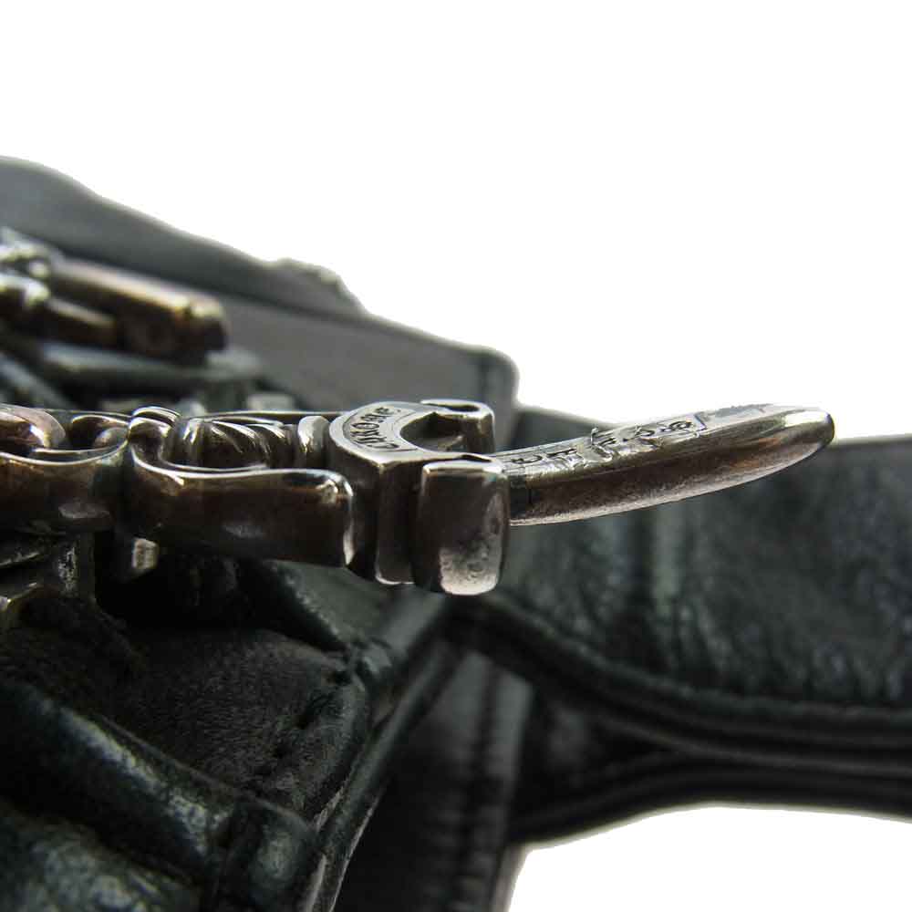 CHROME HEARTS クロムハーツ（原本有） JJ dean small JJ ディーン スモール レザーライダース ハンドバッグ ブラック系【中古】