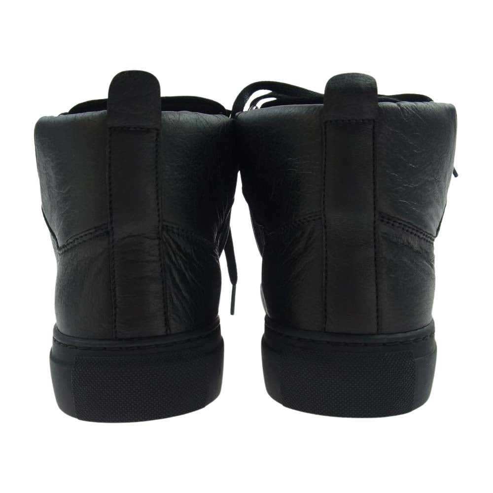 BALENCIAGA バレンシアガ 483497 レザー ハイカット スニーカー ブラック系 39【極上美品】【中古】