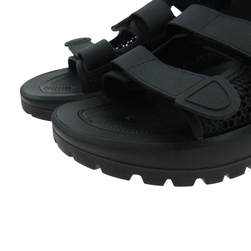 GUCCI グッチ 692415 ロゴ ラバー サンダル ブラック系 7【新古品】【未使用】【中古】