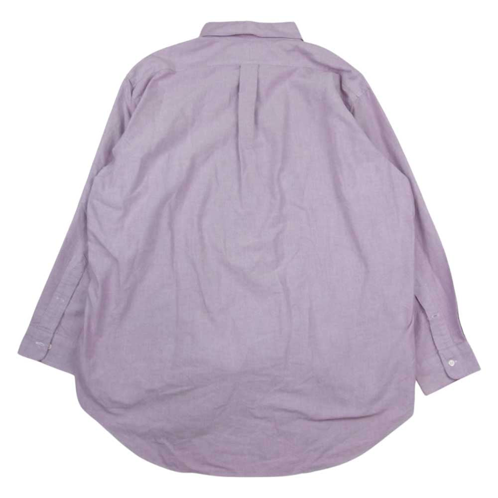 RALPH LAUREN ラルフローレン ボタンダウン シャツ 長袖 刺繍 ピンク パープル系 17-33【中古】