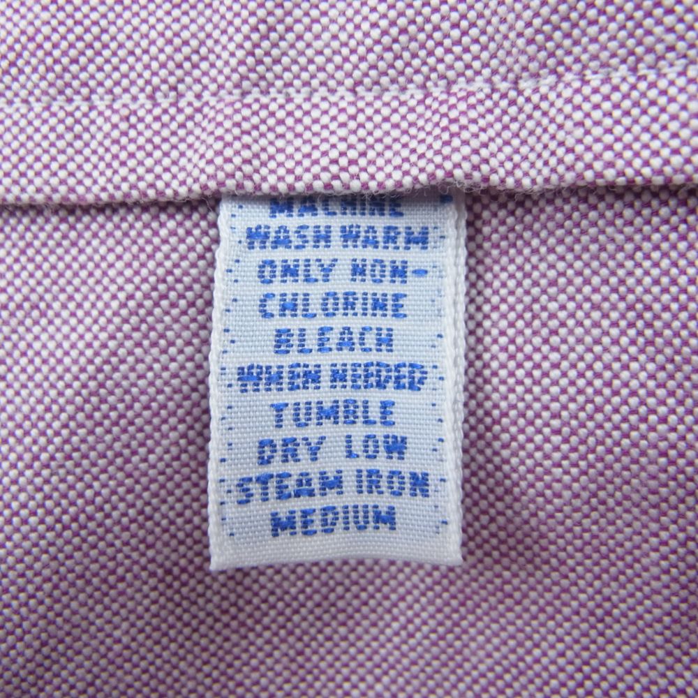 RALPH LAUREN ラルフローレン ボタンダウン シャツ 長袖 刺繍 ピンク パープル系 17-33【中古】