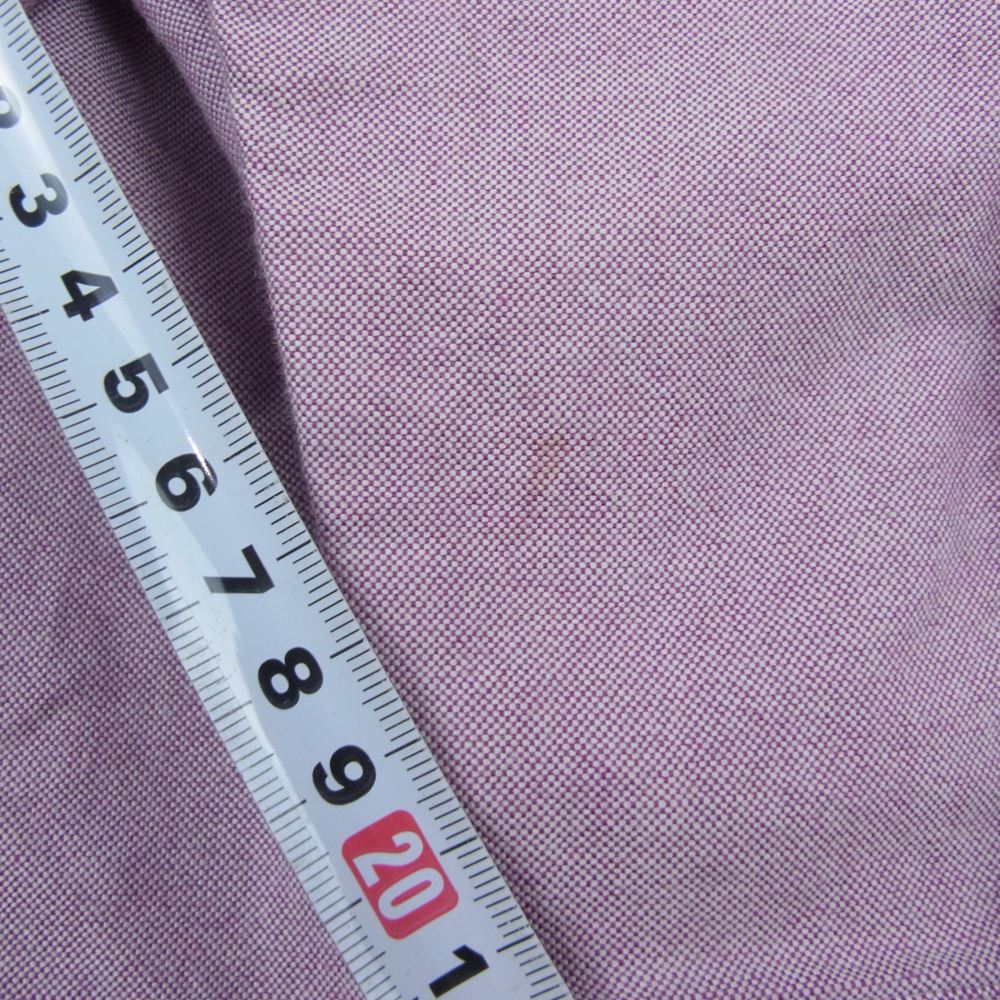 RALPH LAUREN ラルフローレン ボタンダウン シャツ 長袖 刺繍 ピンク パープル系 17-33【中古】