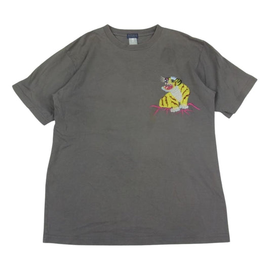 東洋エンタープライズ スカTシャツ 刺繍 エンブロイダリ― 虎 半袖 グレー系【中古】
