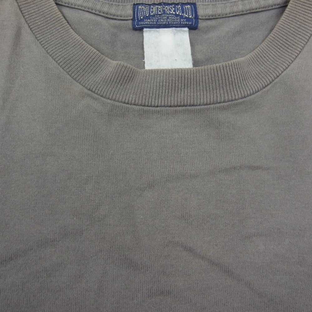 東洋エンタープライズ スカTシャツ 刺繍 エンブロイダリ― 虎 半袖 グレー系【中古】