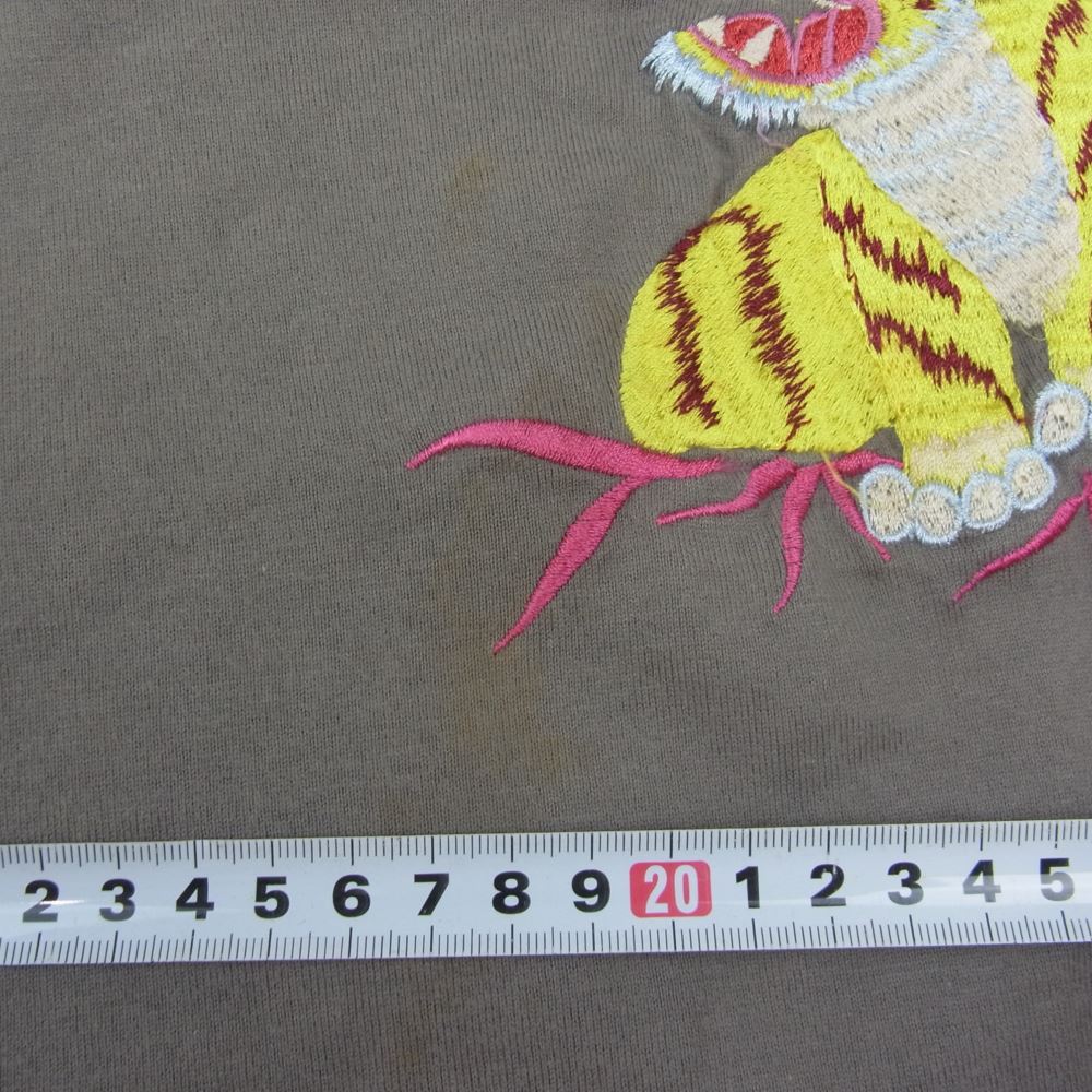 東洋エンタープライズ スカTシャツ 刺繍 エンブロイダリ― 虎 半袖 グレー系【中古】
