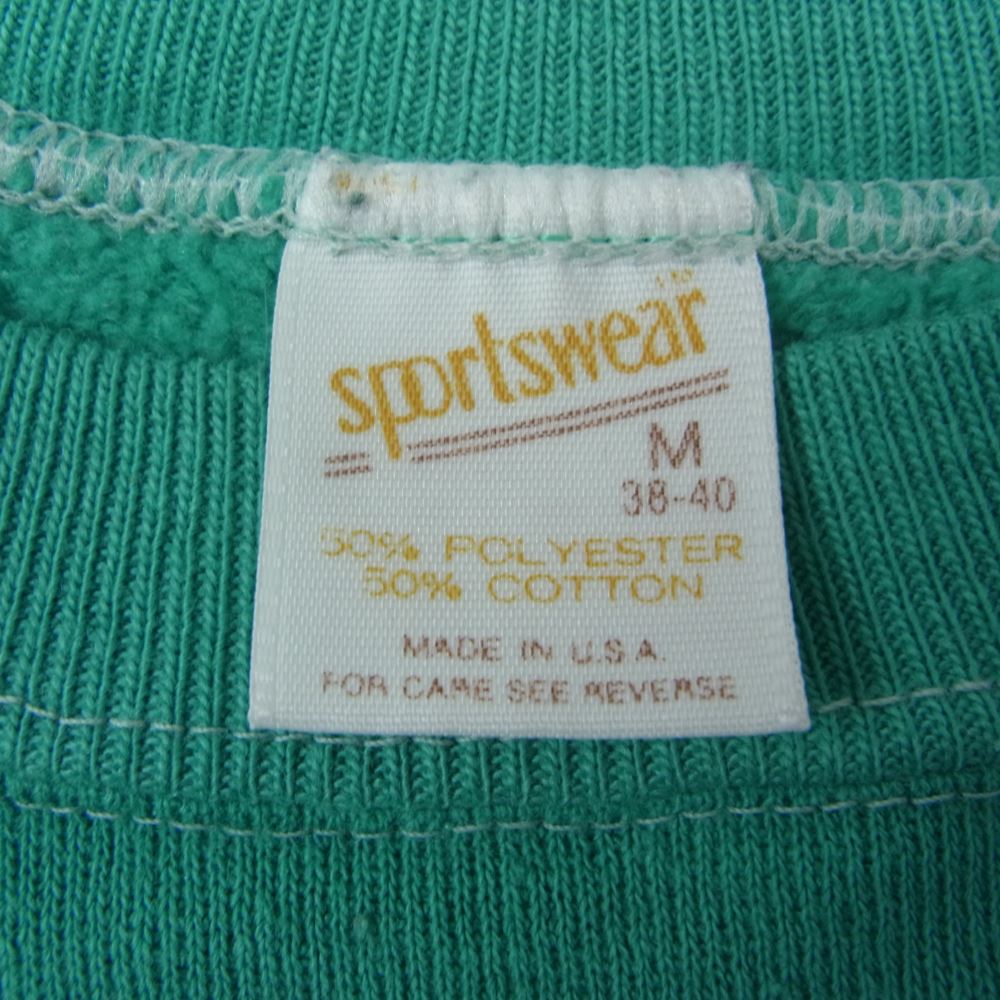 スポーツウェア ヴィンテージ 70s 80s felix プリント スウェット グリーン系 M【中古】