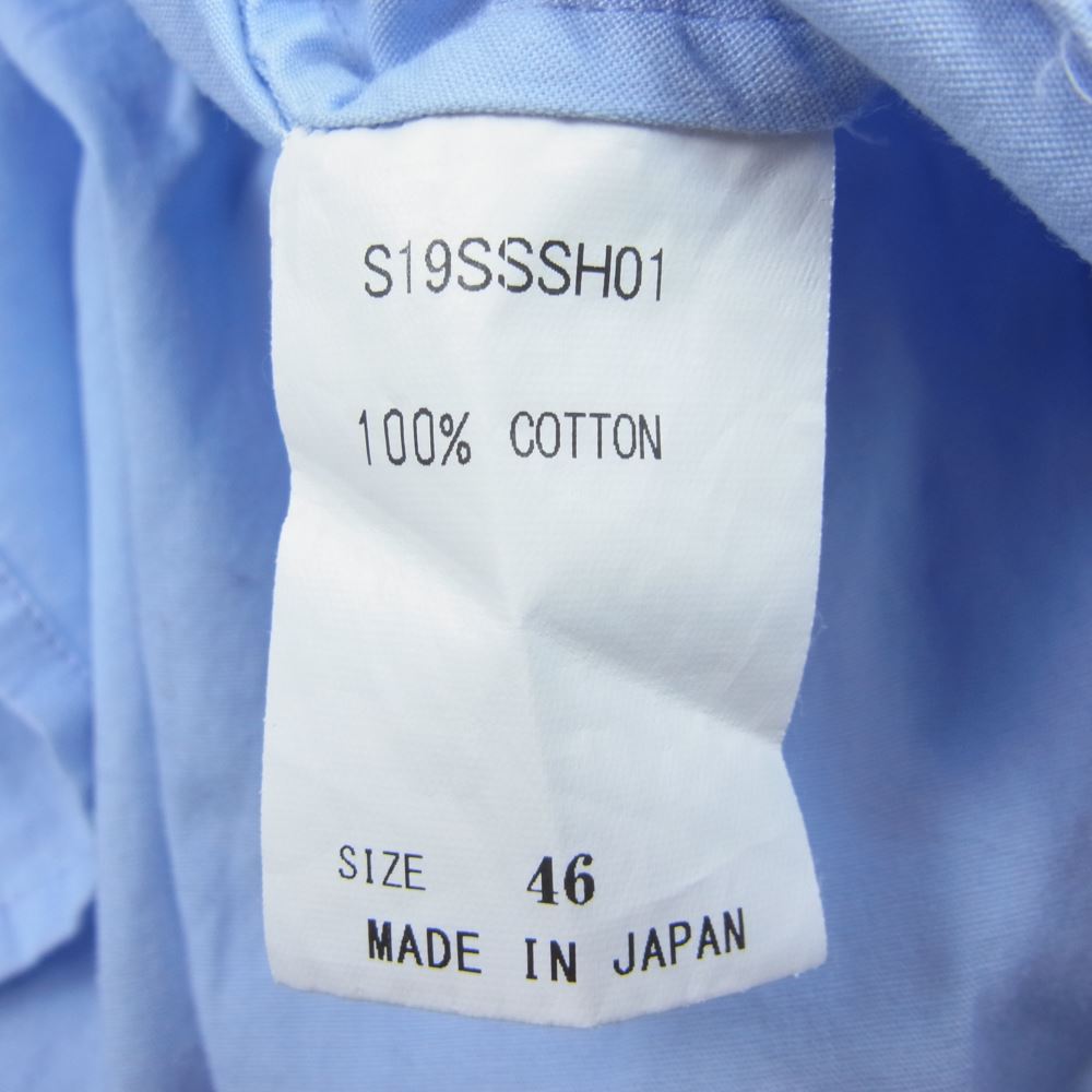 ソウシ オオツキ 19SS S19SSSH01 Kimono Breasted Shirts キモノ ブレステッド シャツ ブルー系 46【中古】