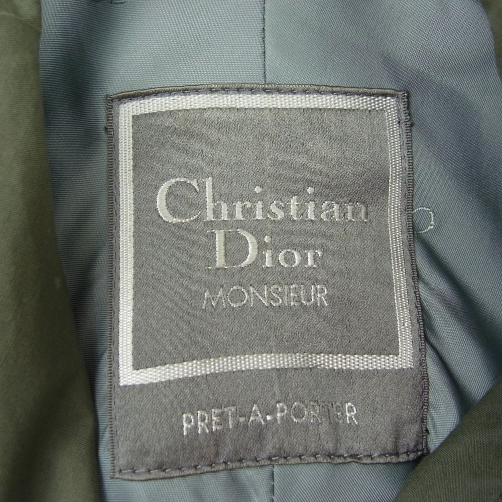 Christian Dior クリスチャンディオール MONSIEUR ステンカラー ベルト付き ロング コート カーキ系【中古】