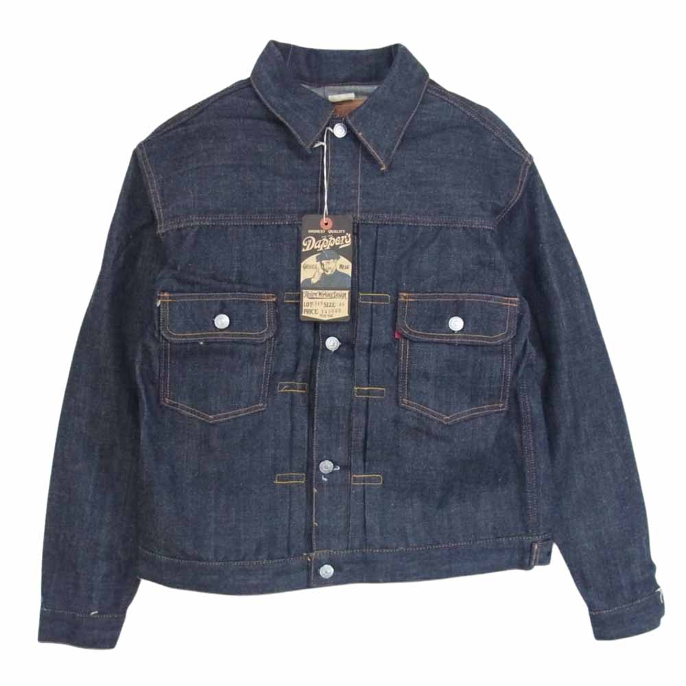 ダッパーズ  407XXX 2ND One Piece Of Rock セカンド コナーズ ソーイング ファクトリー デニム ジャケット インディゴブルー系 40【新古品】【未使用】【中古】