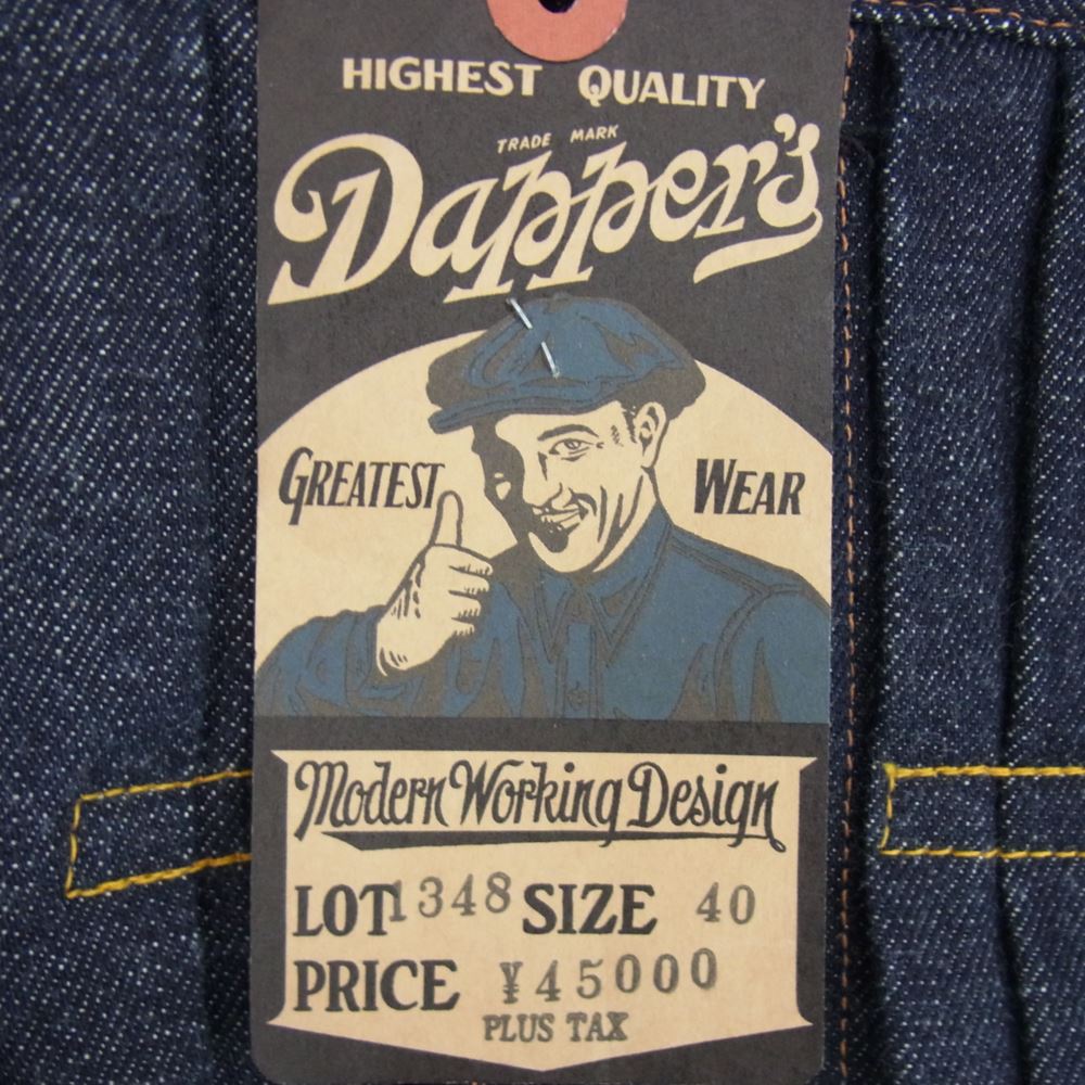 ダッパーズ  407XXX 2ND One Piece Of Rock セカンド コナーズ ソーイング ファクトリー デニム ジャケット インディゴブルー系 40【新古品】【未使用】【中古】