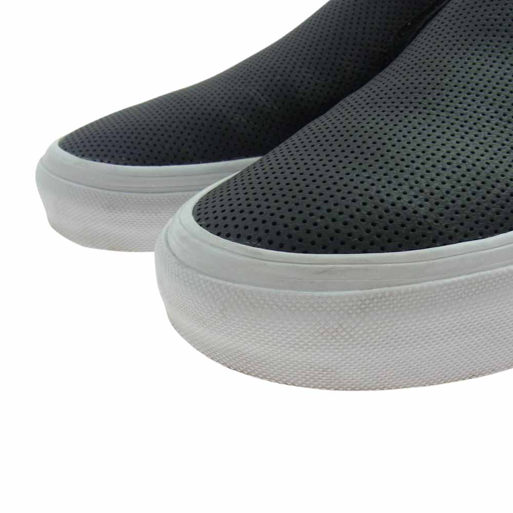 VANS バンズ VN-0XG8DJ6 CLASSIC SLIP-ON Perf Leather クラシック スリッポン スニーカー ブラック系 24.5cm【中古】