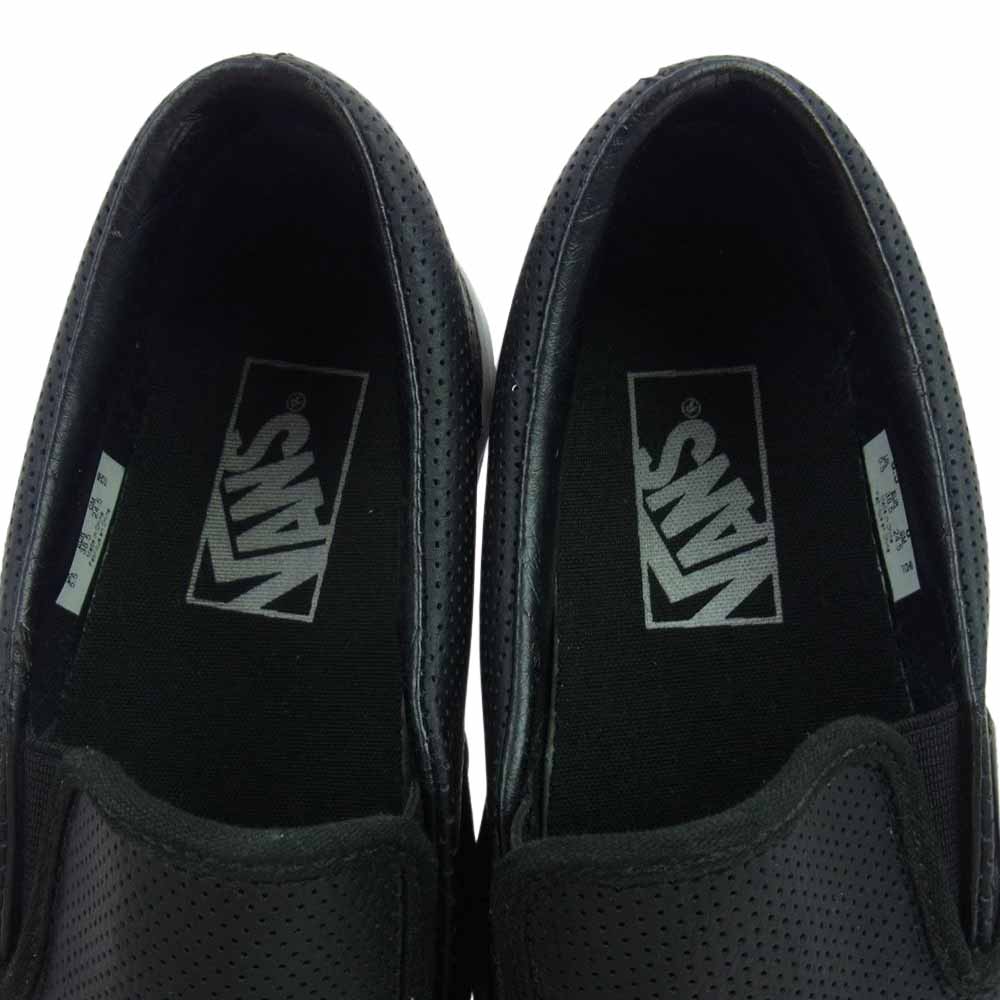 VANS バンズ VN-0XG8DJ6 CLASSIC SLIP-ON Perf Leather クラシック スリッポン スニーカー ブラック系 24.5cm【中古】