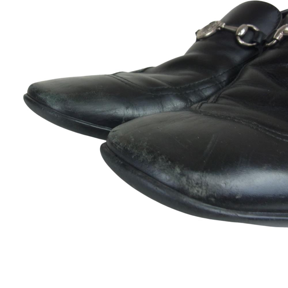 GUCCI グッチ ホース ビット ローファー ブラック系 40【中古】