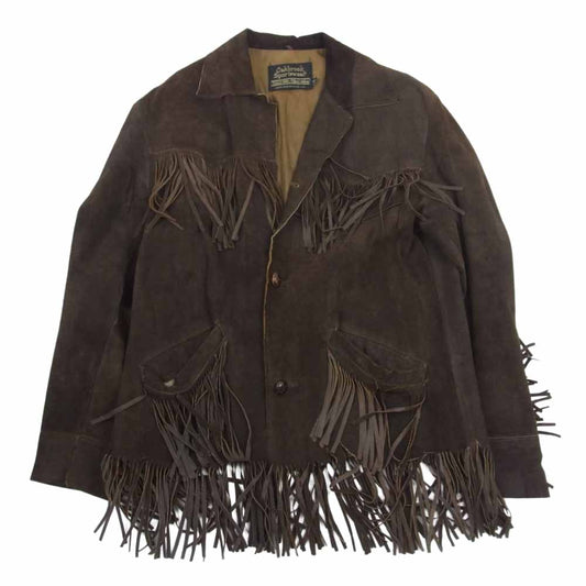 オークブルックスポーツウェアー アメリカ製 フリンジ ヌバック ジャケット ブラウン系 40【中古】