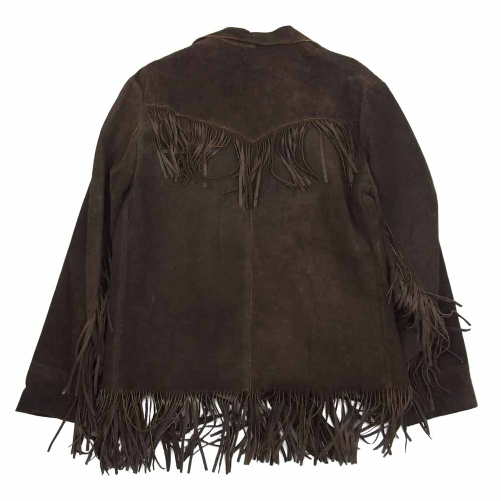 オークブルックスポーツウェアー アメリカ製 フリンジ ヌバック ジャケット ブラウン系 40【中古】