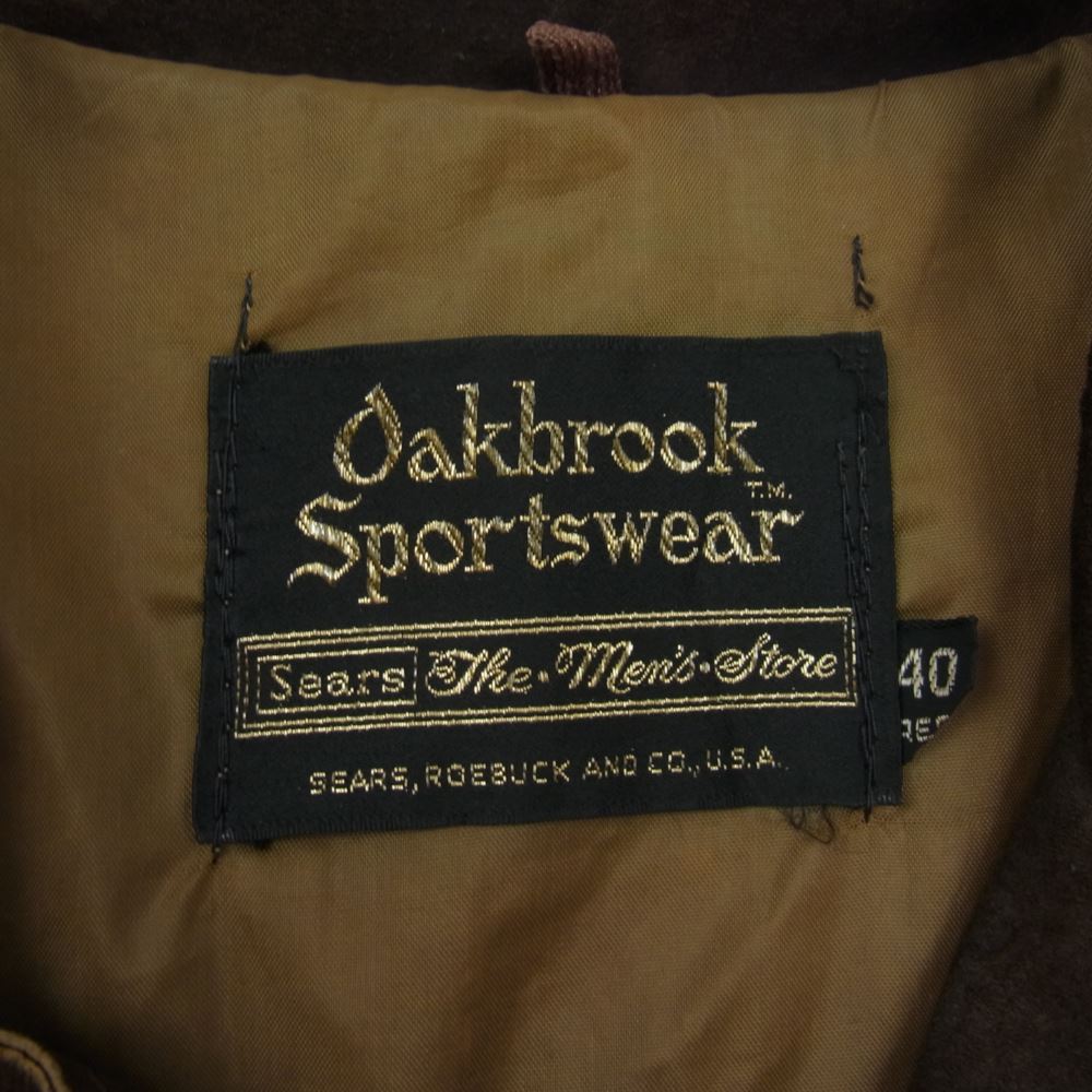 オークブルックスポーツウェアー アメリカ製 フリンジ ヌバック ジャケット ブラウン系 40【中古】