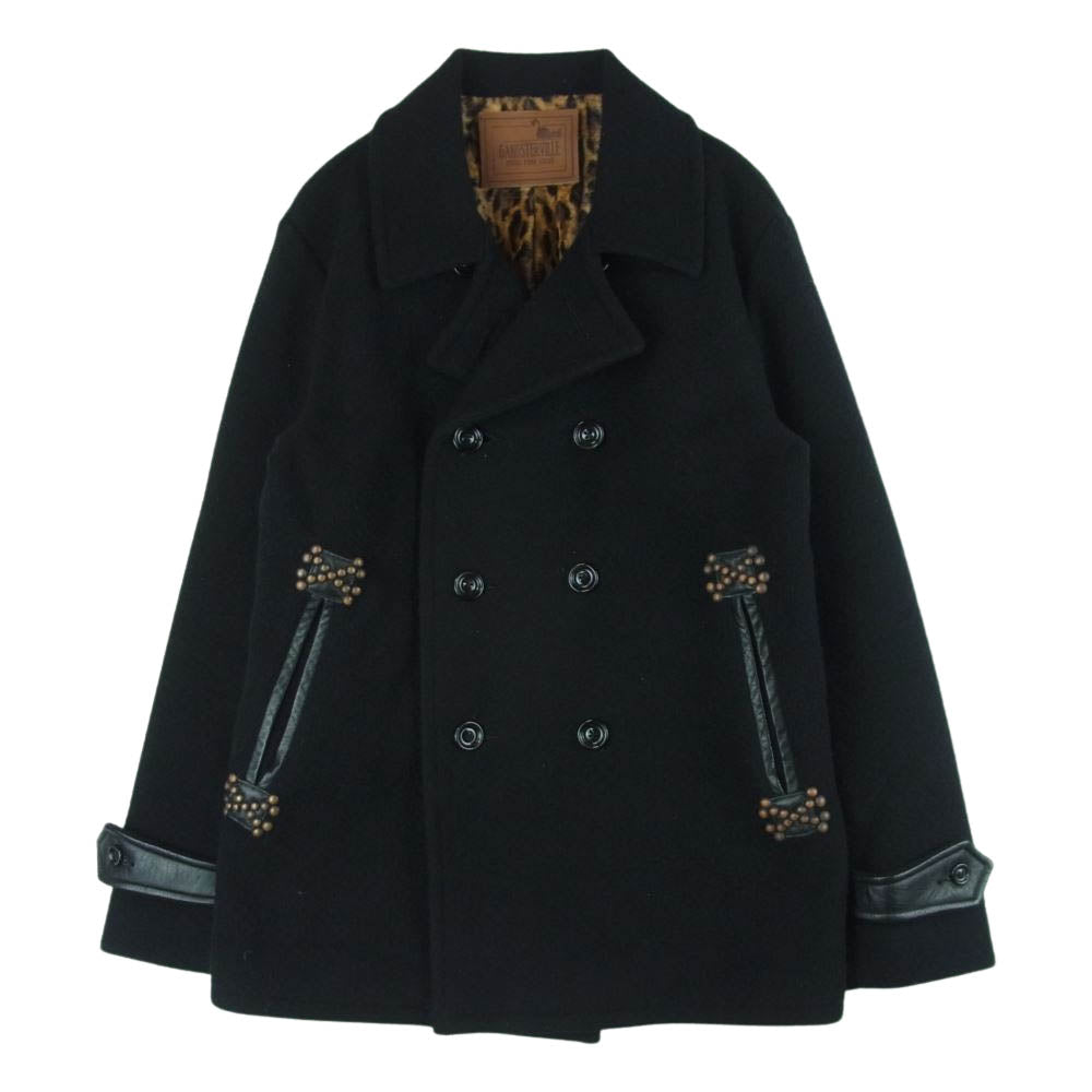 GANGSTERVILLE ギャングスタービル GSV-14-AW-08 G.V. PEA COAT スタッズ ウール ピーコート ブラック系 M【中古】