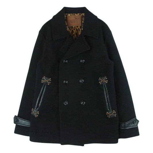 GANGSTERVILLE ギャングスタービル GSV-14-AW-08 G.V. PEA COAT スタッズ ウール ピーコート ブラック系 M【中古】