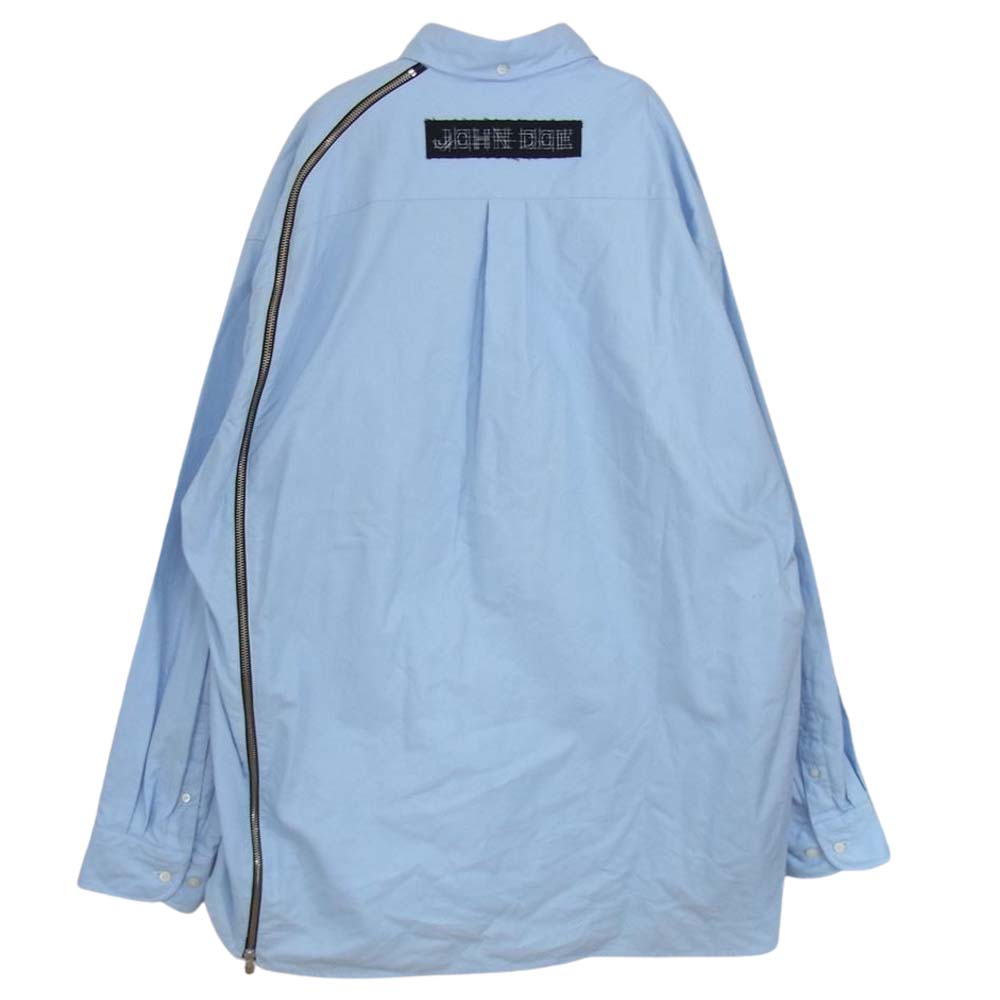 タカヒロミヤシタザソロイスト 21AW ss.0011a ジップ装飾 長袖 BD シャツ ブルー系 48【中古】