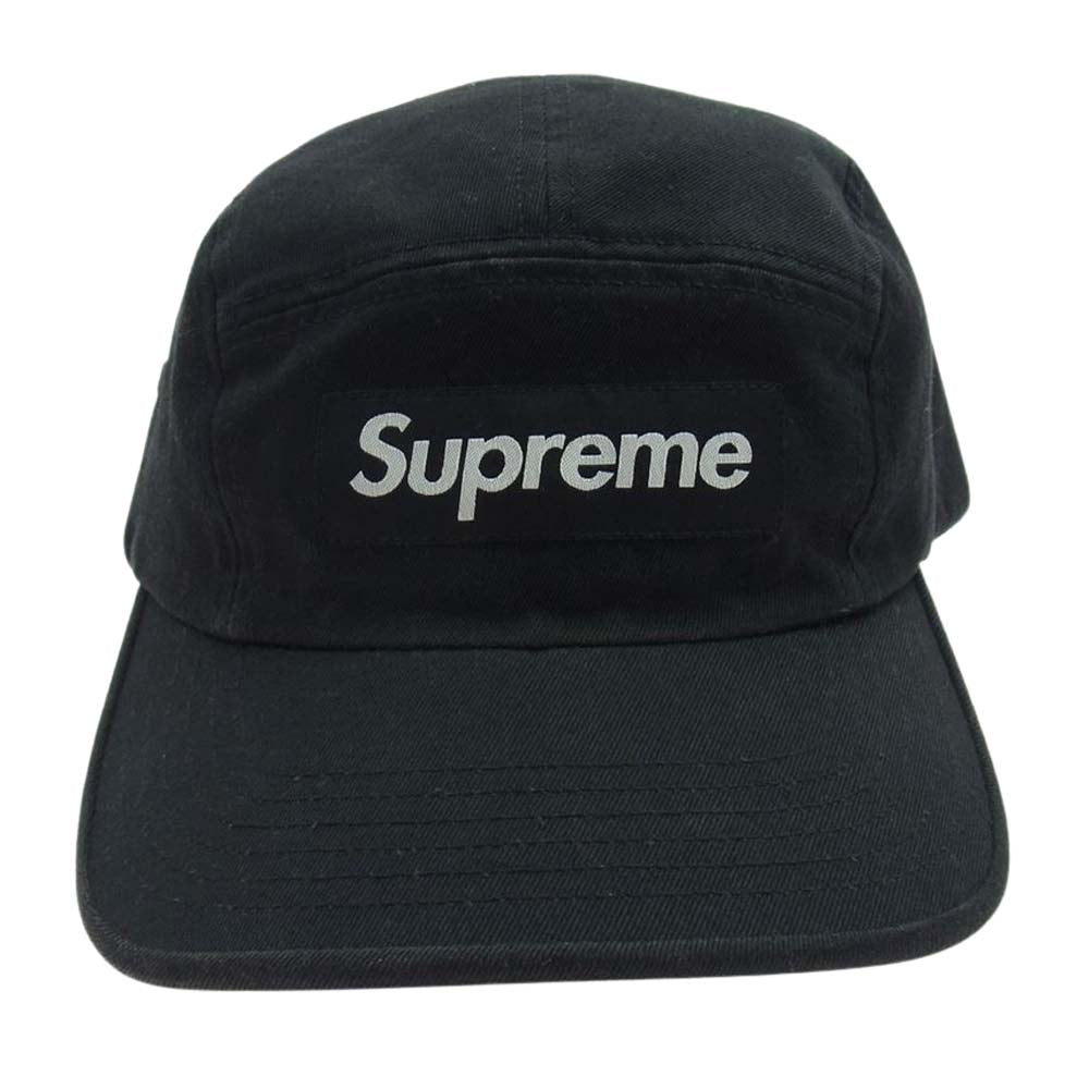 Supreme シュプリーム 21AW Washed Chino Twill Camp Cap ブラック系【中古】