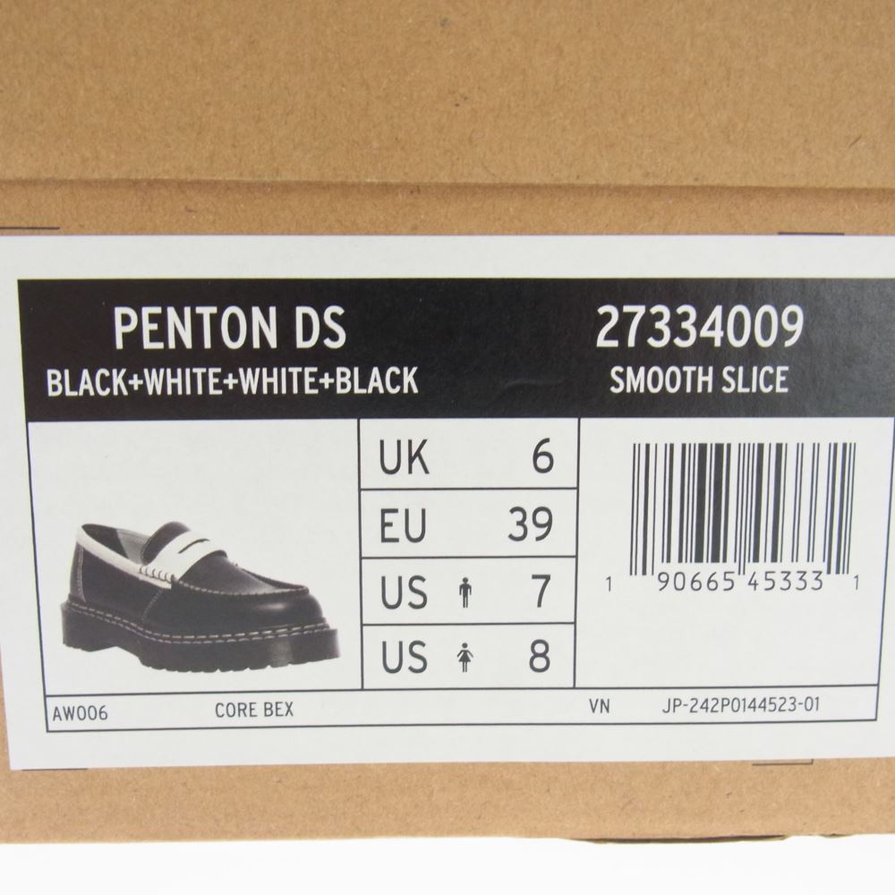 Dr.Martens ドクターマーチン GV03X ローファー シューズ ブラック系 ホワイト系 6UK【美品】【中古】
