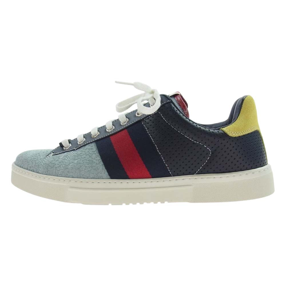 GUCCI グッチ 254907 ジョジョの奇妙な冒険コラボ ウェブストライプ 日本限定 ローカット スニーカー マルチカラー系 6 1/2 G【新古品】【未使用】【中古】