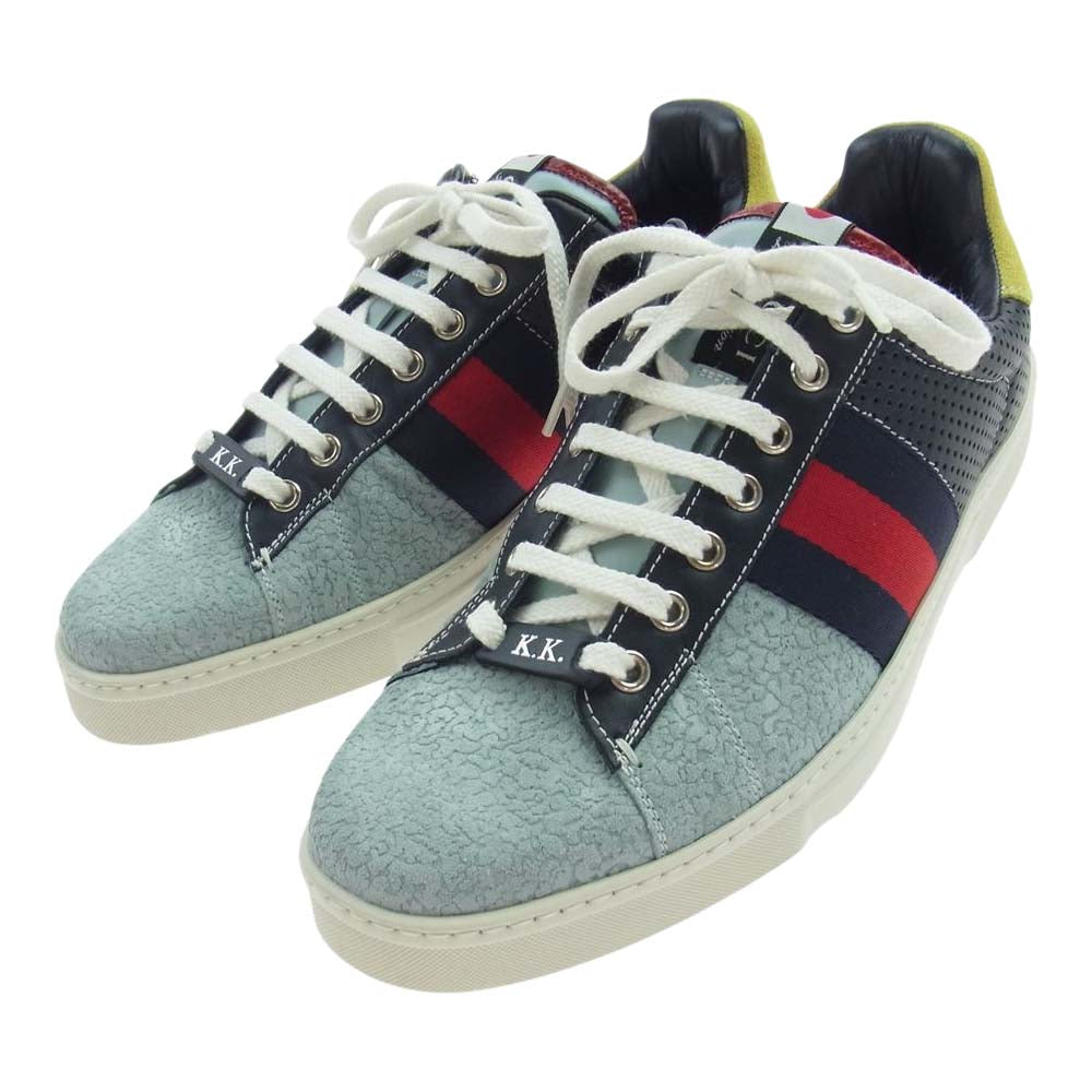 GUCCI グッチ 254907 ジョジョの奇妙な冒険コラボ ウェブストライプ 日本限定 ローカット スニーカー マルチカラー系 6 1/2 G【新古品】【未使用】【中古】