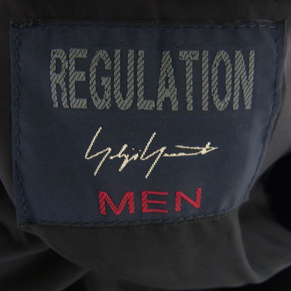 レギュレーション ヨウジヤマモト メン 21AW  HR-C02-141 ARMY GABARDINE 8BUTTON DOUBLE BREASTED COAT アーミーウールギャバジン ダブルブレスト トレンチ コート  ブラック系 2【美品】【中古】