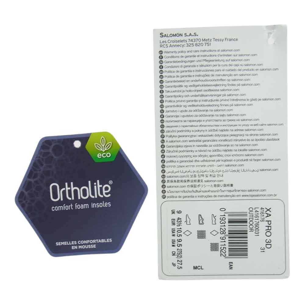 salomon サロモン XA PRO 3D シューズ スニーカー ホワイト系 27.5cm【中古】