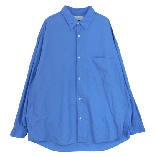 GRAPHPAPER グラフペーパー 23SS GM231-50080B Broad L/S Oversized Regular Collar Shirt ブロード オーバーサイズ レギュラー カラー 長袖 シャツ ブルー系 F【中古】