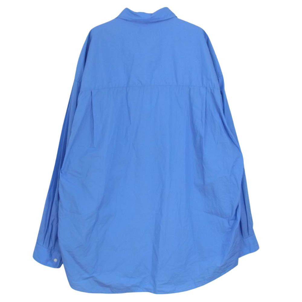 GRAPHPAPER グラフペーパー 23SS GM231-50080B Broad L/S Oversized Regular Collar Shirt ブロード オーバーサイズ レギュラー カラー 長袖 シャツ ブルー系 F【中古】