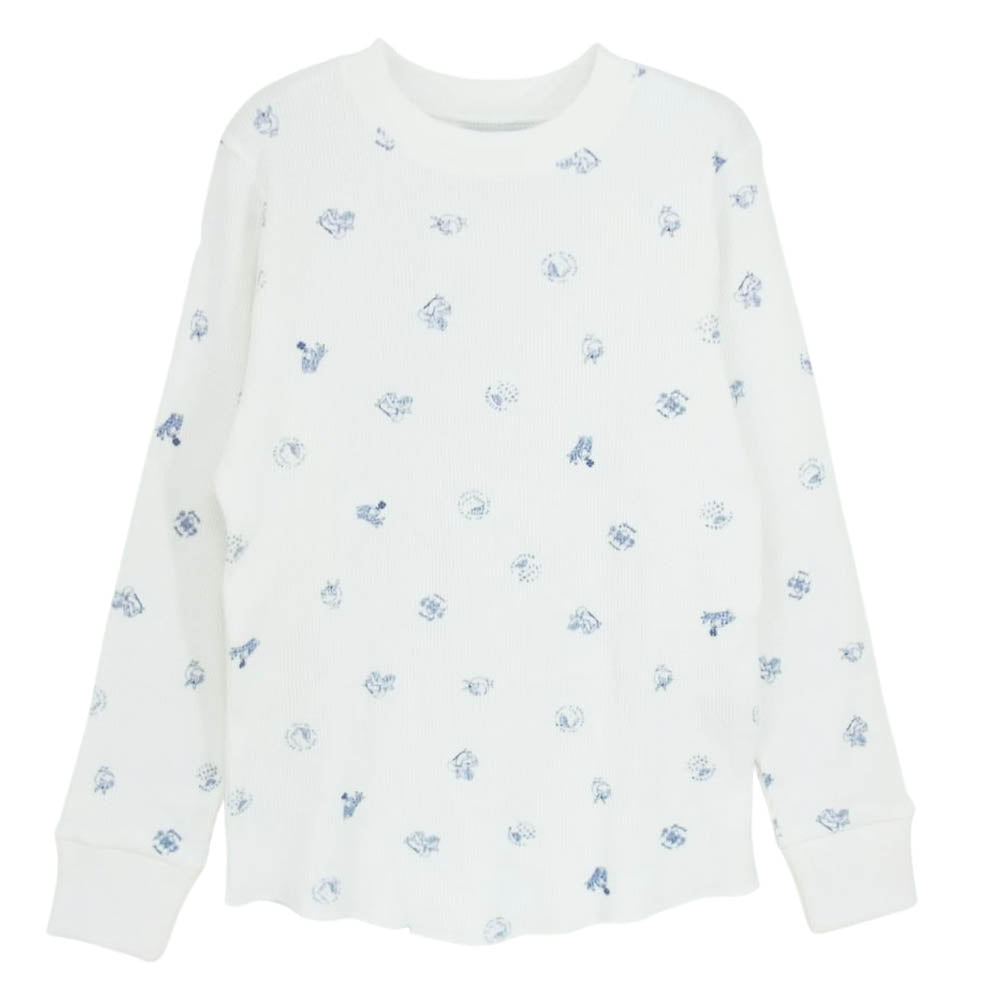 Ron Herman ロンハーマン × Jean Andre ジャンアンドレ 22SS Waffle Pullover サーマル カットソー ホワイト系 S【新古品】【未使用】【中古】