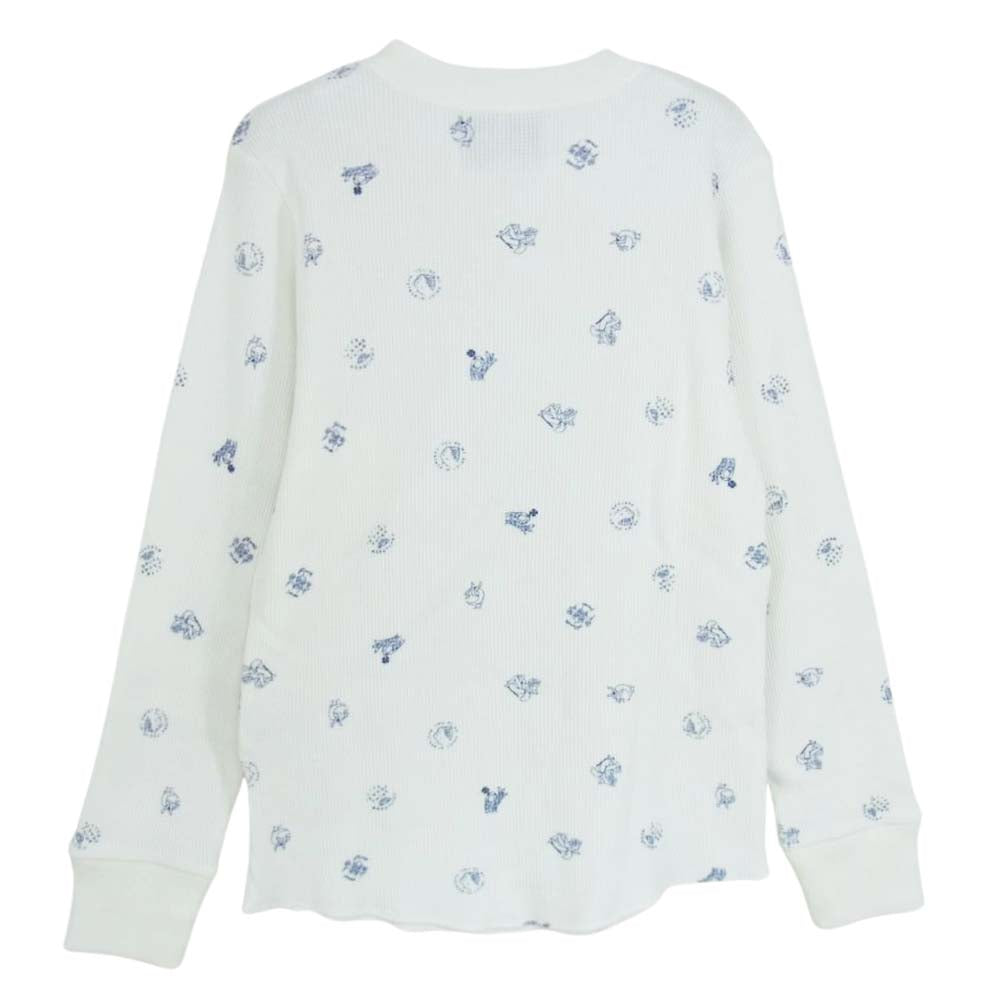 Ron Herman ロンハーマン × Jean Andre ジャンアンドレ 22SS Waffle Pullover サーマル カットソー ホワイト系 S【新古品】【未使用】【中古】