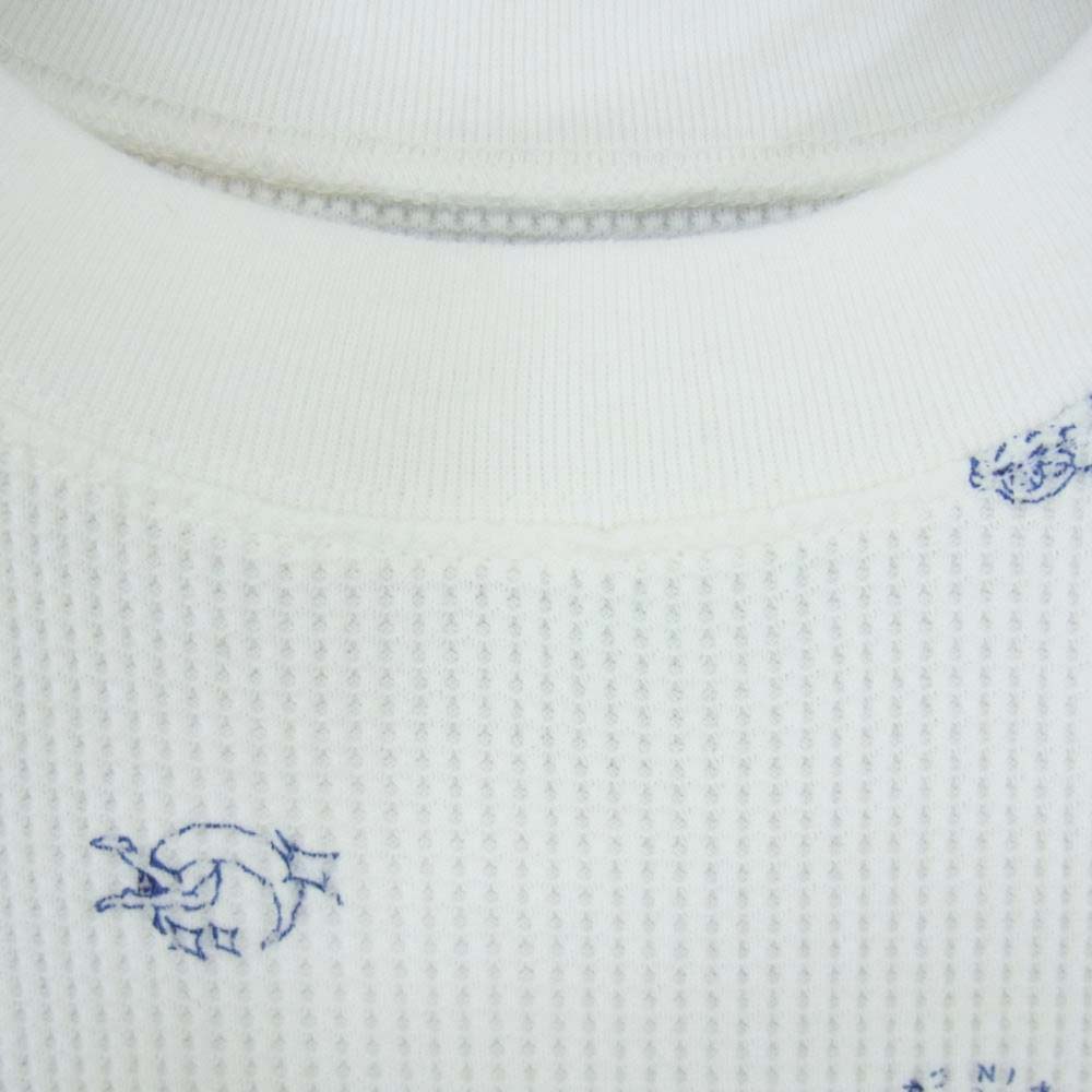 Ron Herman ロンハーマン × Jean Andre ジャンアンドレ 22SS Waffle Pullover サーマル カットソー ホワイト系 S【新古品】【未使用】【中古】