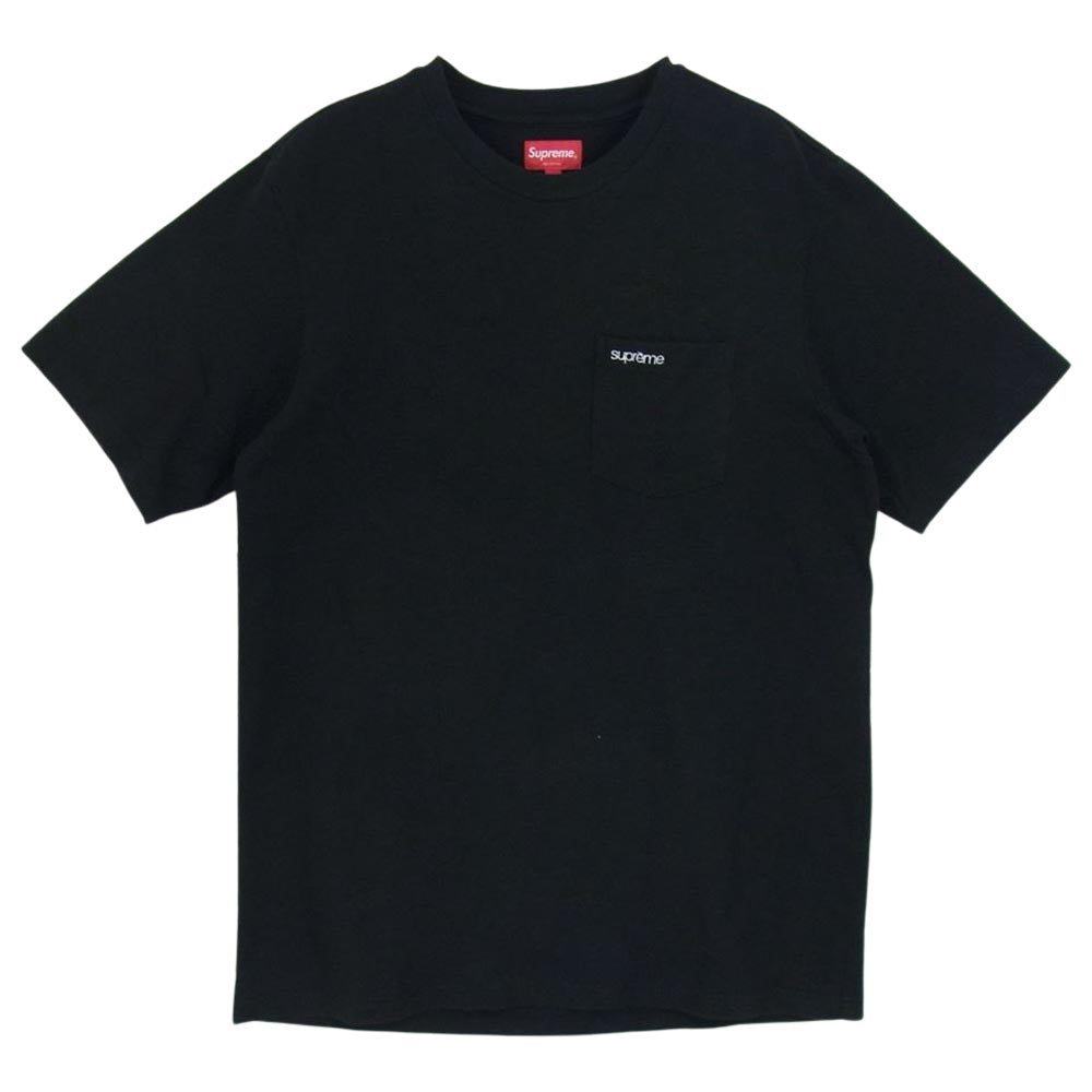 Supreme シュプリーム 21SS S/S Pocket Tee クラシックロゴ ポケット 半袖 Tシャツ ブラック系 M【中古】