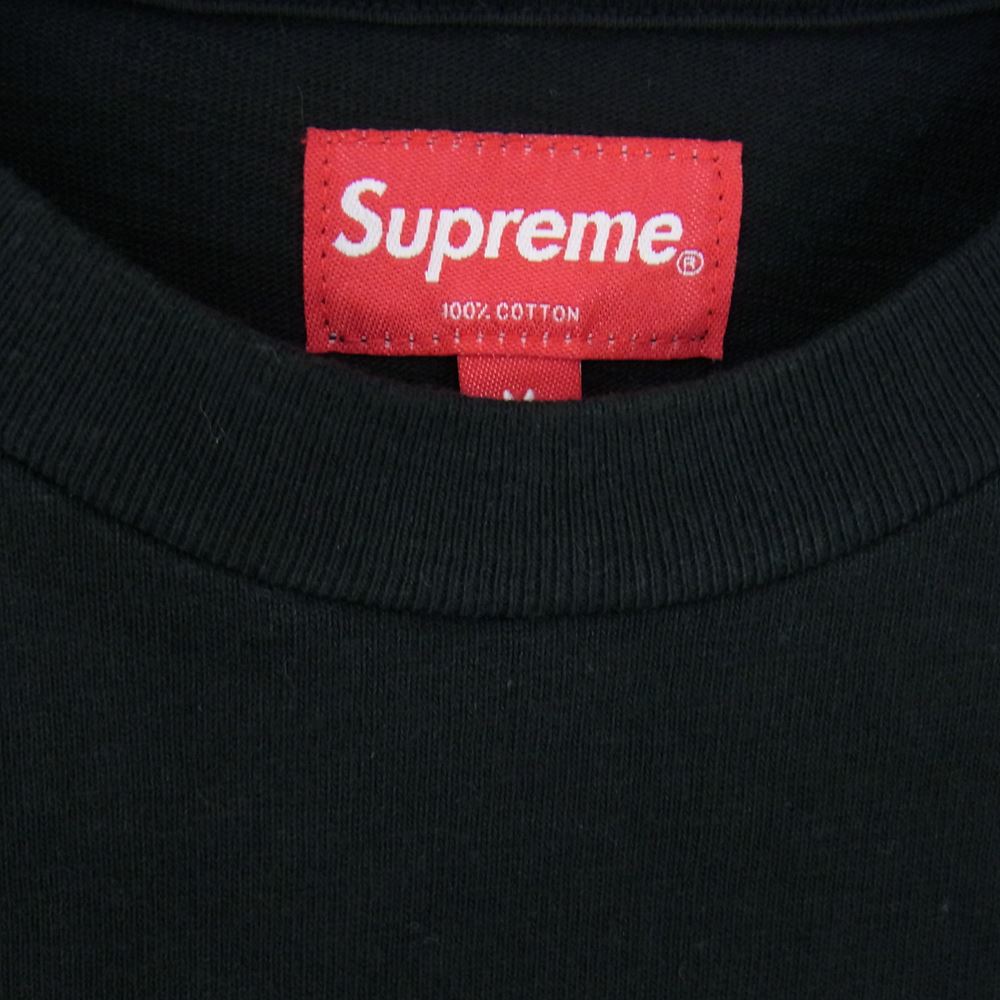 Supreme シュプリーム 21SS S/S Pocket Tee クラシックロゴ ポケット 半袖 Tシャツ ブラック系 M【中古】
