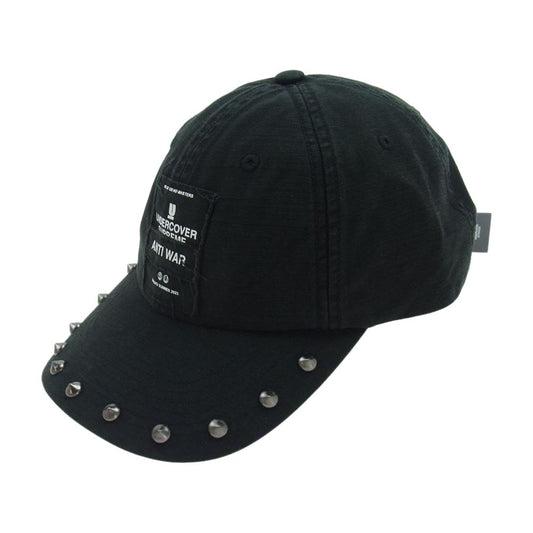 Supreme シュプリーム 23SS SP1C6H01-2 × UNDERCOVER アンダーカバー Studded 6-Panel スタッズ キャップ 帽子 A.BLACK BASE FREE【極上美品】【中古】