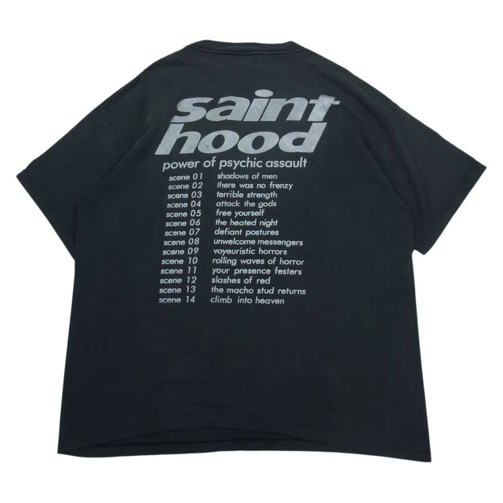 SAINT MICHAEL セントマイケル 23SS SM-S23-0000-114 × NEIGHBORHOOD ネイバーフッド S/S T-SHIRT バイク プリント Tシャツ ブラック系 XL【美品】【中古】