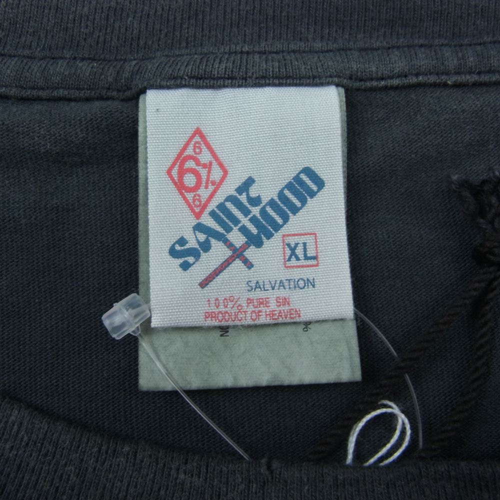 SAINT MICHAEL セントマイケル 23SS SM-S23-0000-114 × NEIGHBORHOOD ネイバーフッド S/S T-SHIRT バイク プリント Tシャツ ブラック系 XL【美品】【中古】