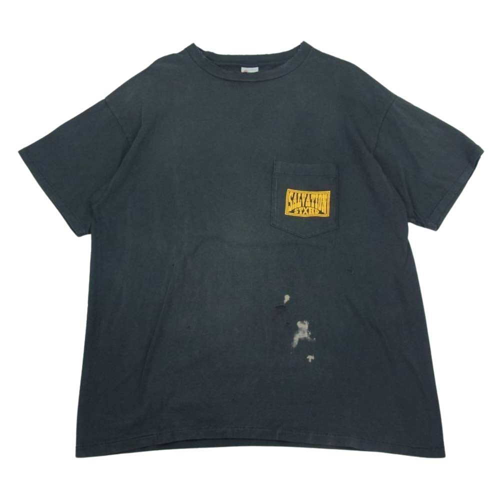 SAINT MICHAEL セントマイケル 23SS SM-S23-0000-115 × NEIGHBORHOOD ネイバーフッド S/S T-SHIRT ポケット Tシャツ グレー系 XL【美品】【中古】