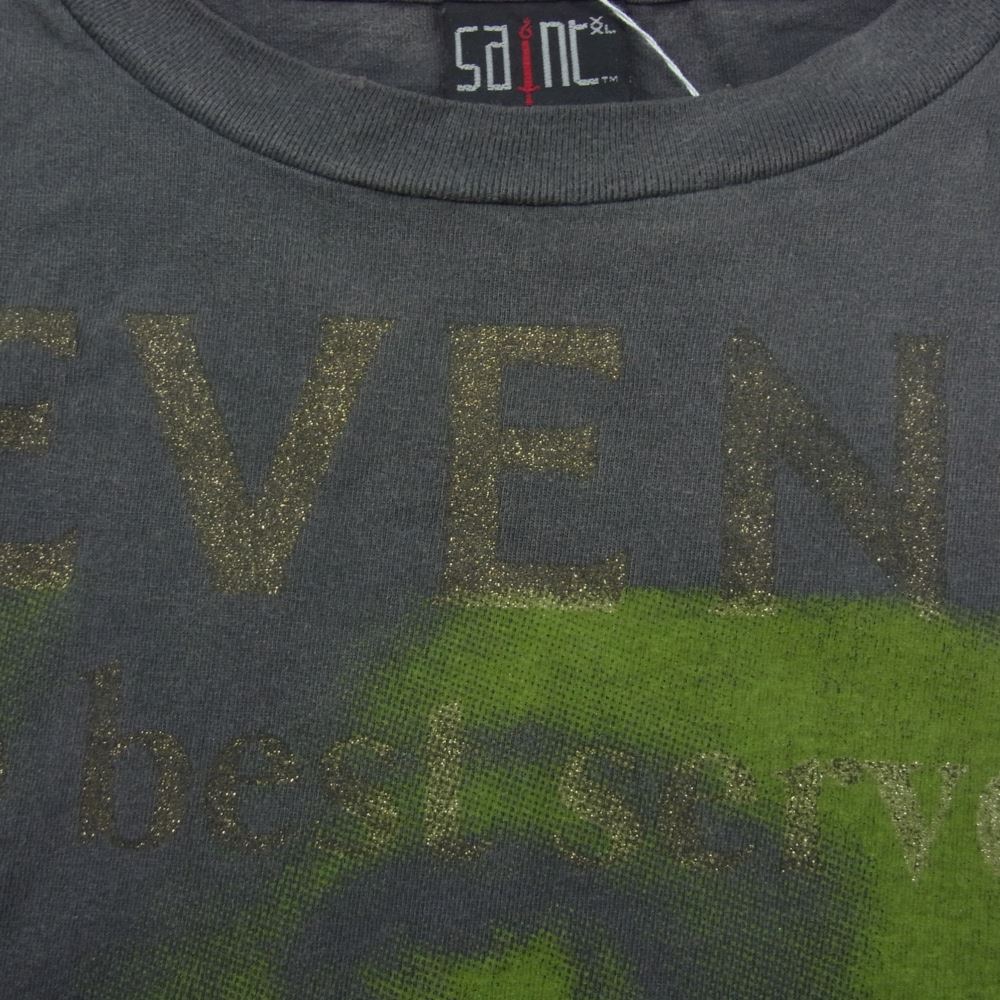 SAINT MICHAEL セントマイケル 23SS SM-S23-0000-085 ×  ベルベルジン BJ_SS TEE/REVENGE リベンジ 半袖 Tシャツ ブラック系 XXL【美品】【中古】