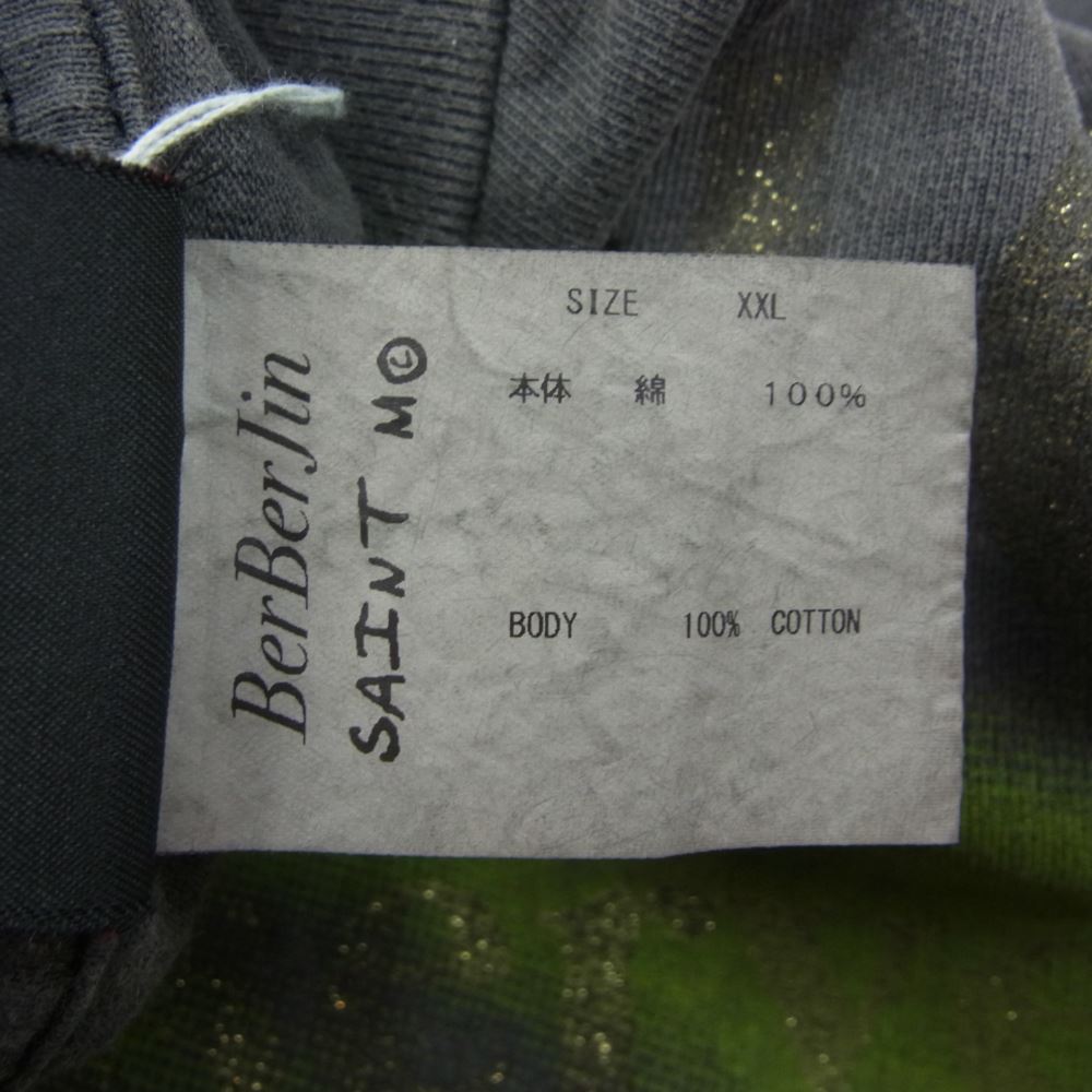 SAINT MICHAEL セントマイケル 23SS SM-S23-0000-085 ×  ベルベルジン BJ_SS TEE/REVENGE リベンジ 半袖 Tシャツ ブラック系 XXL【美品】【中古】