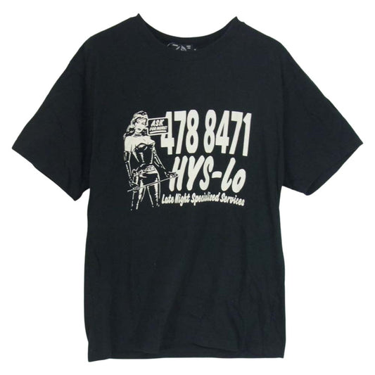 HYSTERIC GLAMOUR ヒステリックグラマー 02213CT20 野口強 HYS-lo KINKY CARDS 半袖 Tシャツ ブラック系 S【中古】