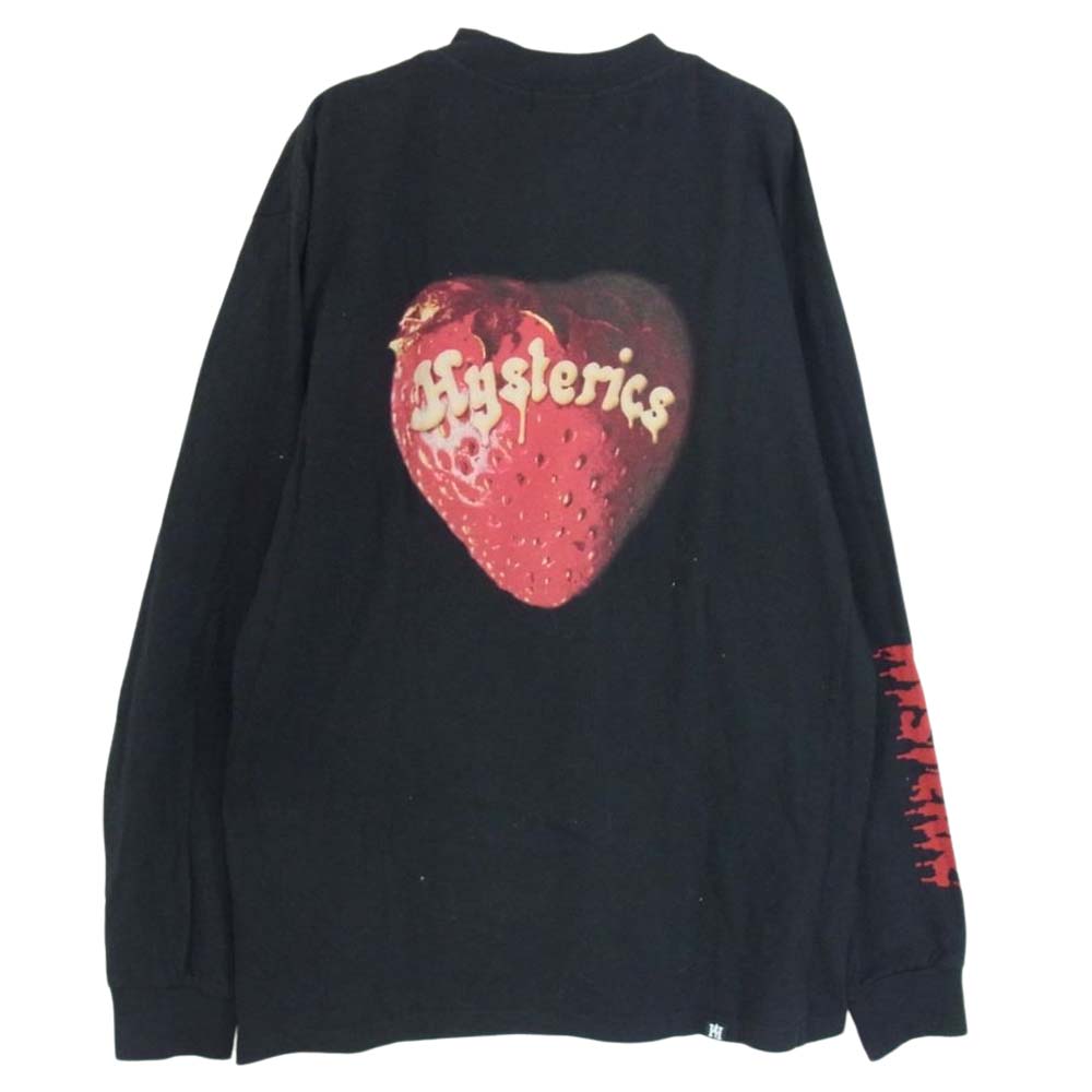 HYSTERIC GLAMOUR ヒステリックグラマー 02203CL15 KULL BERRY スカルベリー ロング 長袖 Tシャツ ブラック系 S【中古】