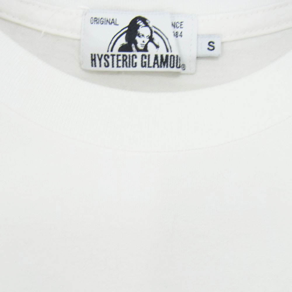 HYSTERIC GLAMOUR ヒステリックグラマー 21SS 02212CT20 × Lewis Leathers ルイスレザー サークルスカル ロッカーズ グラフィック プリント Tシャツ ホワイト系 S【中古】