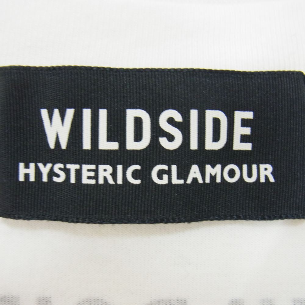 HYSTERIC GLAMOUR ヒステリックグラマー SE-T02-012 × WILDSIDE YOHJI YAMAMOTO ワイルドサイド ヨウジヤマモト OING MY WILDSIDE  T-shirt プリント 半袖 Tシャツ ホワイト系 2【中古】