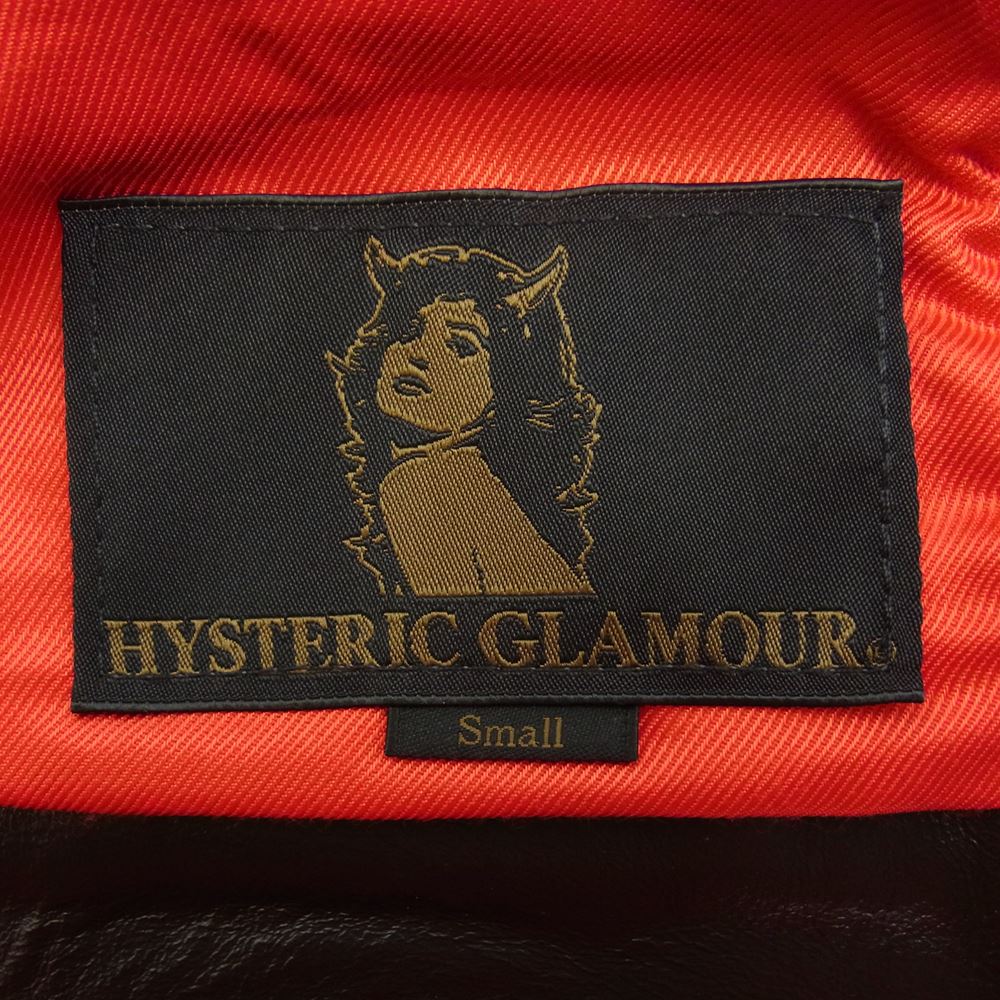 HYSTERIC GLAMOUR ヒステリックグラマー 02201LB02 × Lewis Leathers ルイスレザー  バックスカル サイクロン ダブル ライダース ジャケット ブラック系 S【美品】【中古】