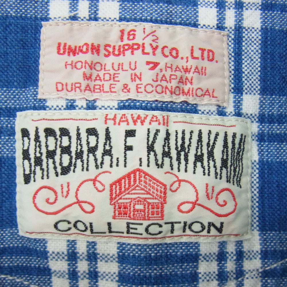 ユニオンサプライ US14590 BARBARA KAWAKAMI MODEL PALAKA CHECK BLOUSE パラカ ジャケット 16.5【中古】