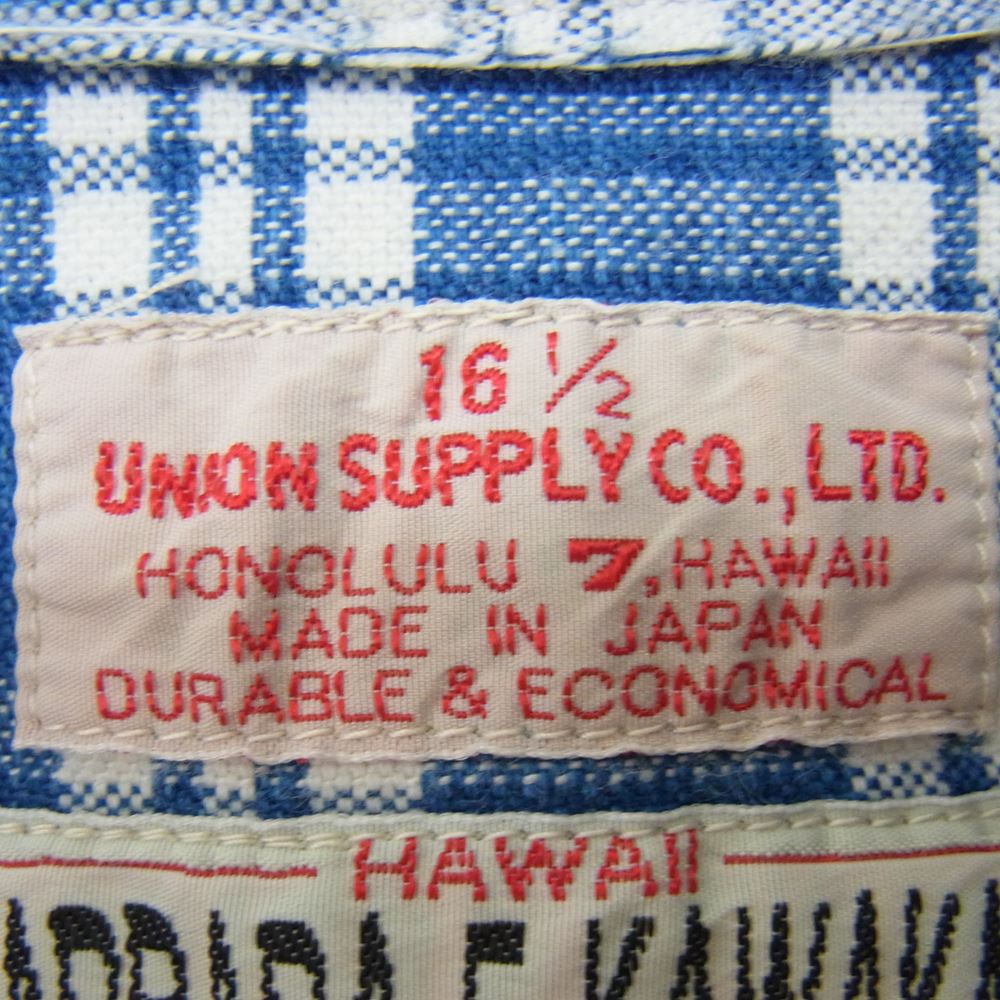 ユニオンサプライ US14590 BARBARA KAWAKAMI MODEL PALAKA CHECK BLOUSE パラカ ジャケット 16.5【中古】